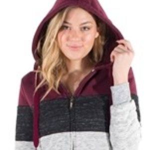 PLUM SPACE DYE & COLOR BLOCKING JOGGER SET